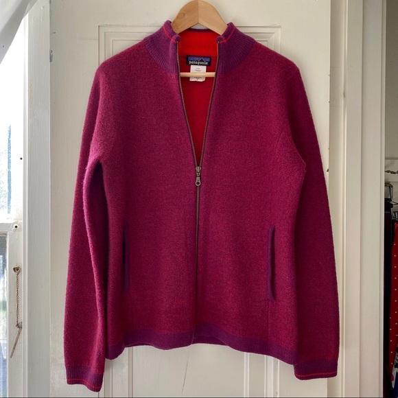Patagonia Sweaters - PATAGONIA | Lowland Zip Up Cardigan Jacket Magenta